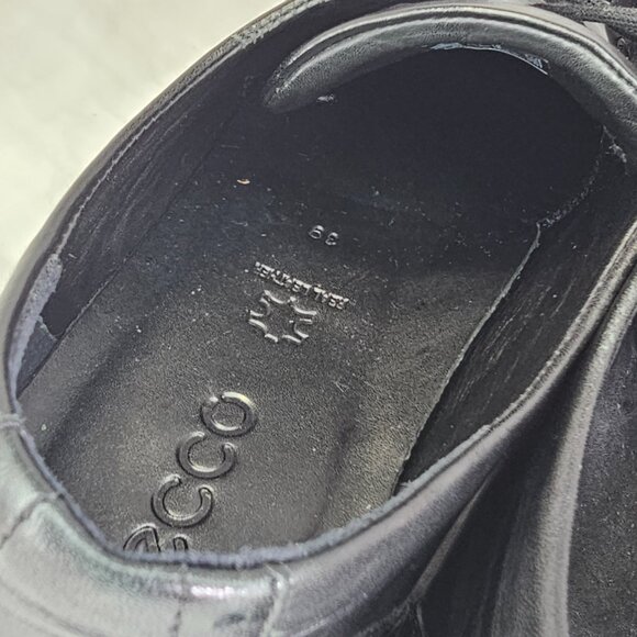 Ecco Sartorelle 25 Tailored Genuine Leather Classic Wingtip Derby Oxfords Shoes - Picture 7 of 11